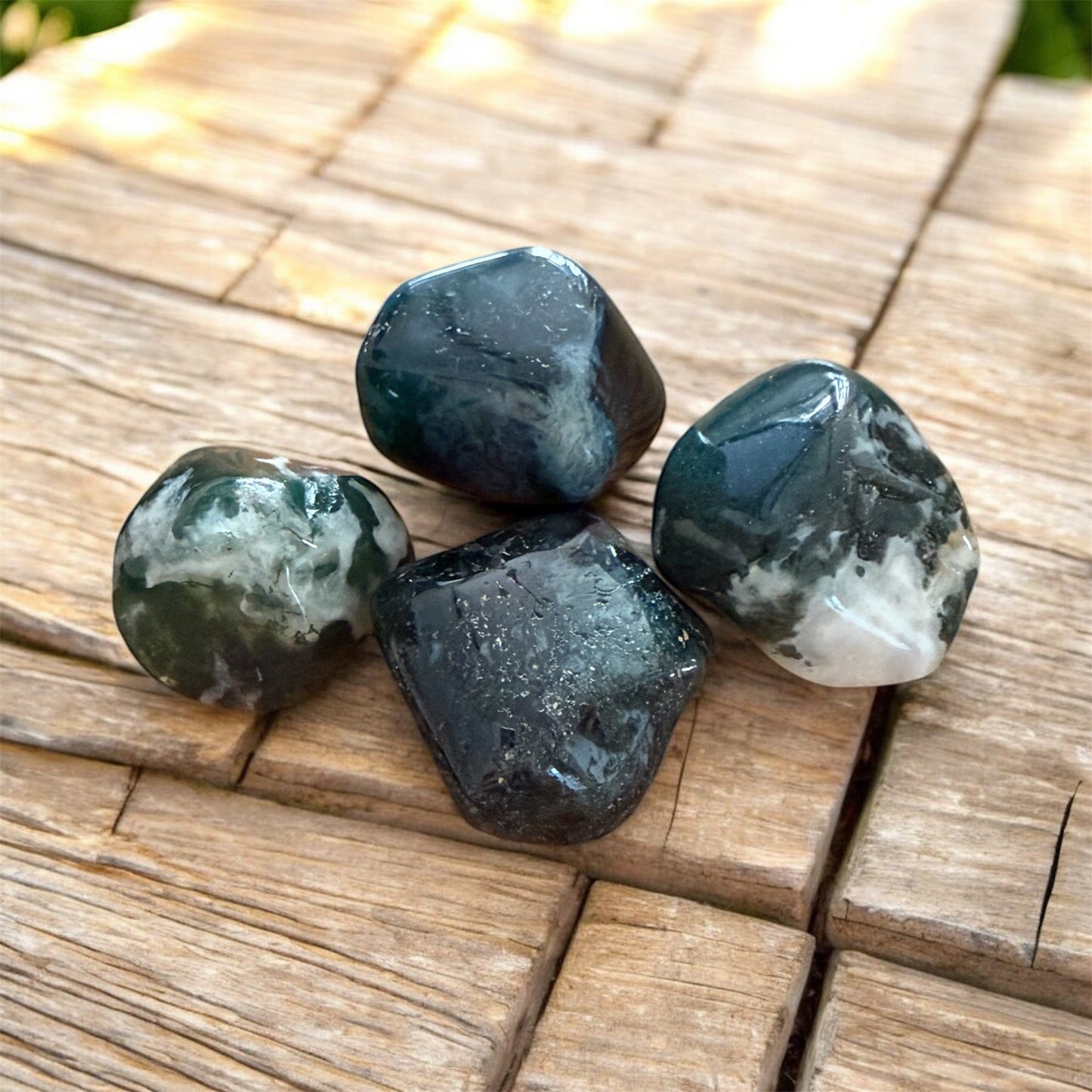 MOOSACHAT Trommelsteine 4 Stück