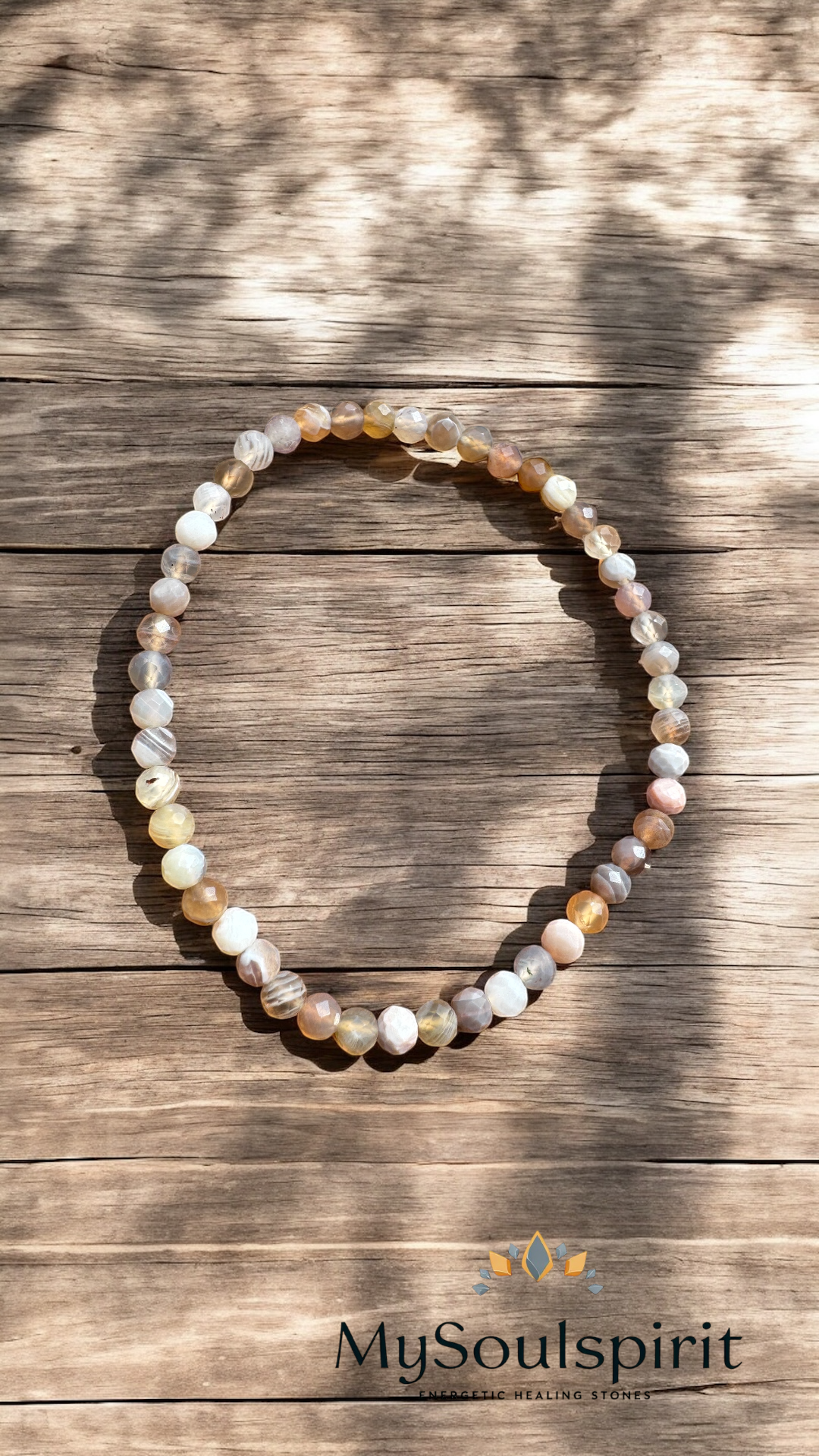 BOTSWANA ACHAT Armband 4 mm