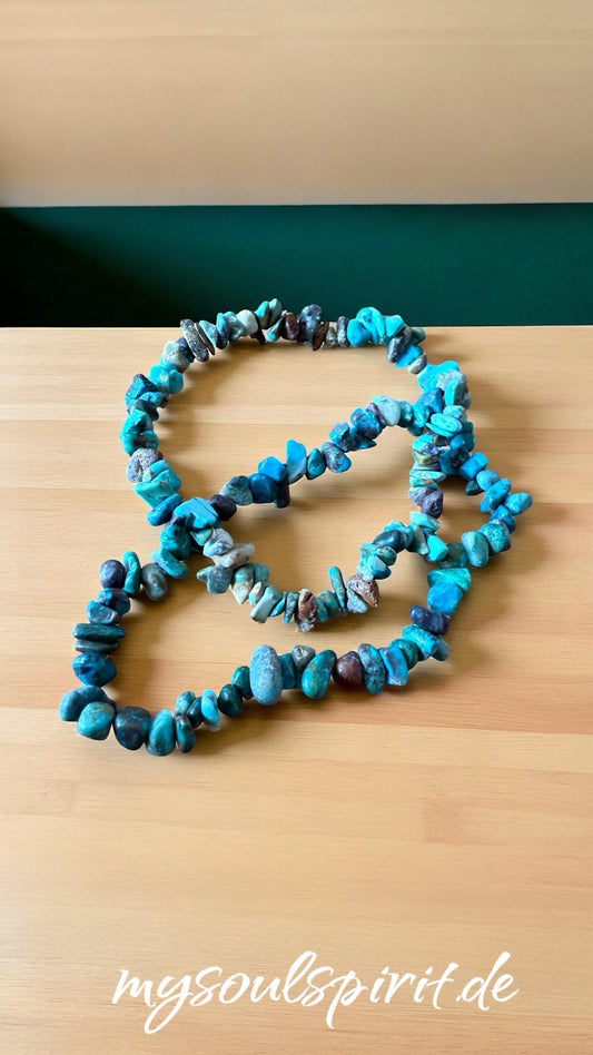 Chrysokoll Splitterarmband
