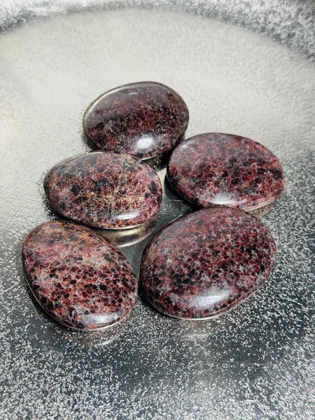 Granat Handschmeichler 2 Stück - Kristall