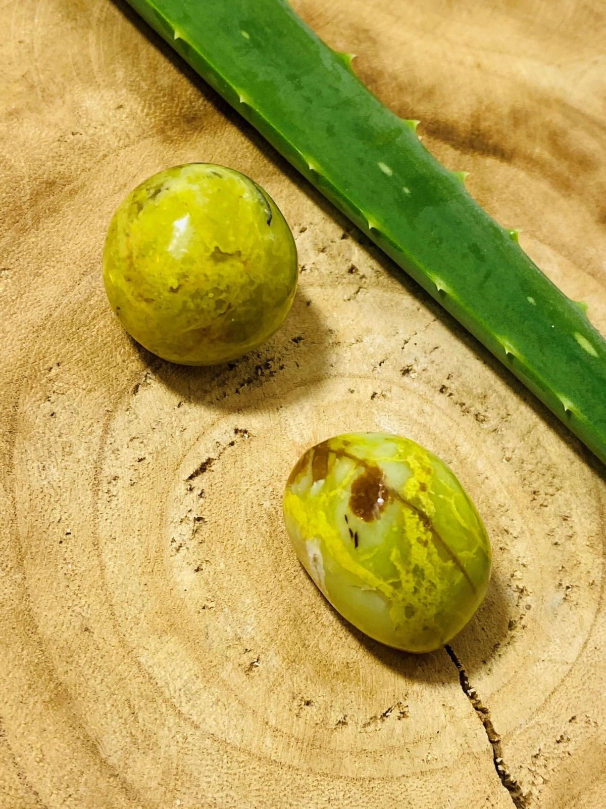 Grüner OPAL Trommelstein ca. 100 Gramm - Trommelsteine