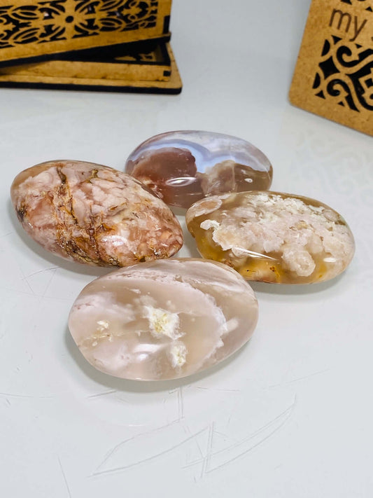 Kirschblüten CHALCEDON Handschmeichler 2 Stück - Handschmeichler