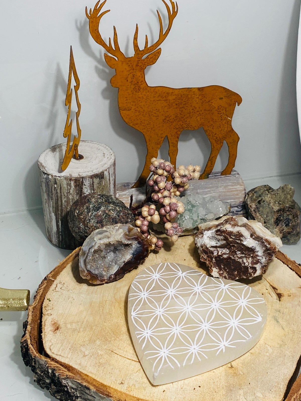 SELENIT Herz Platte 10 x 10 cm - Ladeplatte