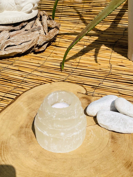 Selenit Teelicht - Kristall