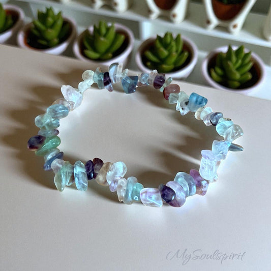 Bracelet en ruban de FLUORITE