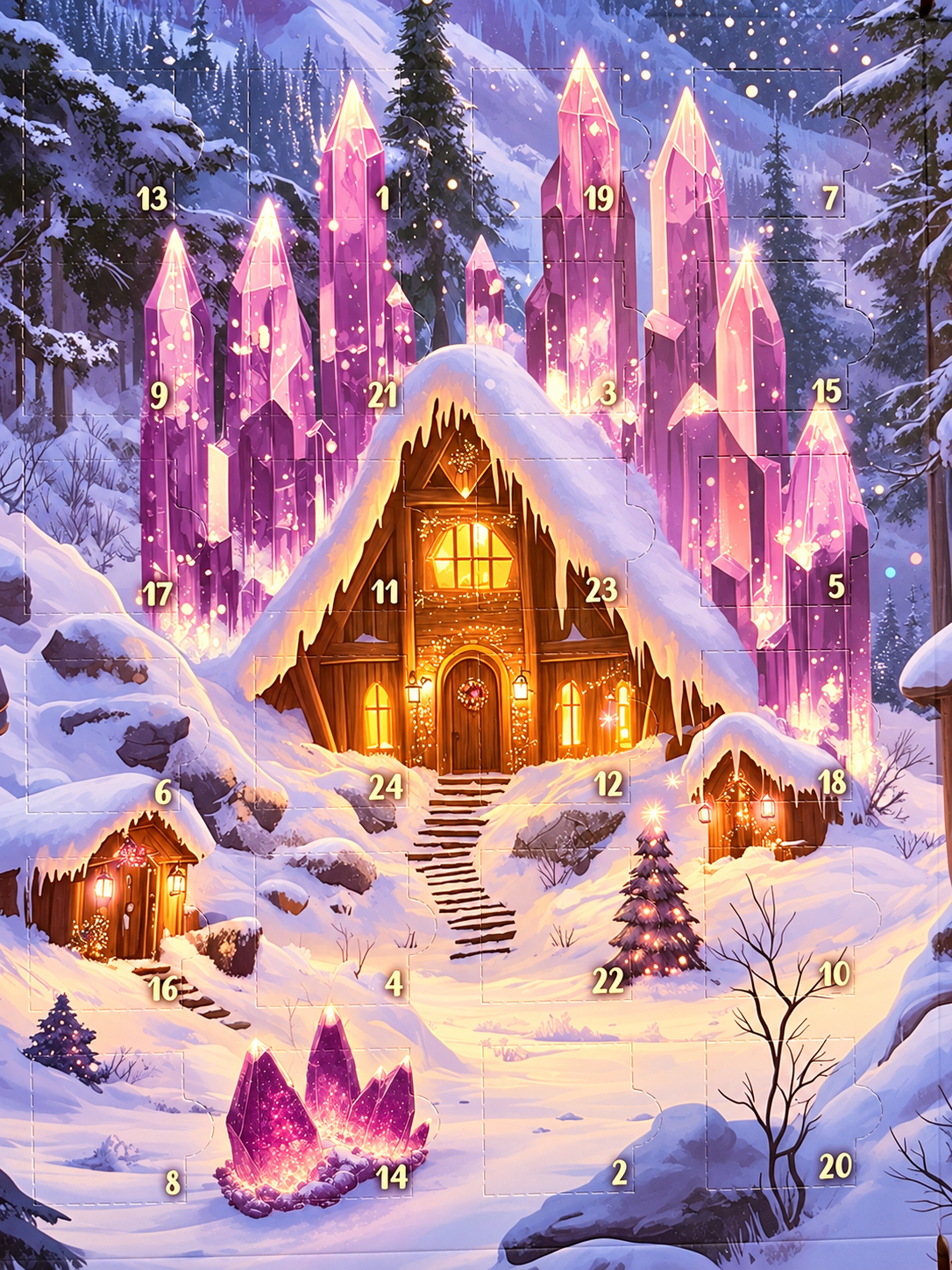 Kristall Adventskalender - 24 magische Momente - nur Steine