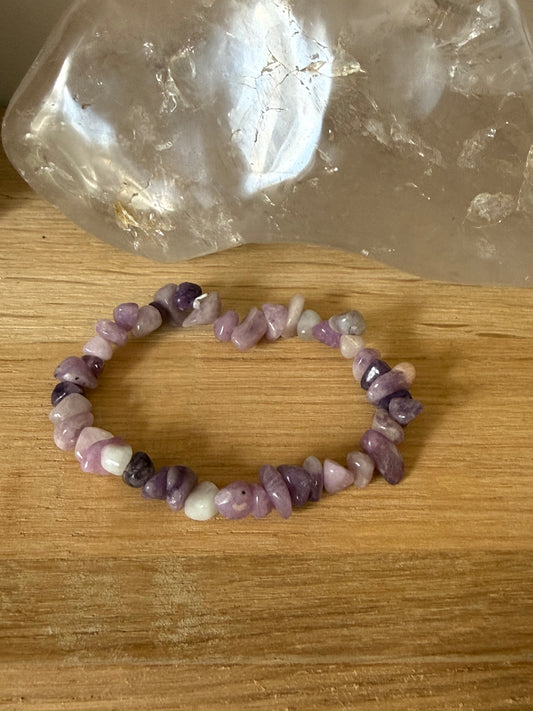 Lepidolith Splitter Armband