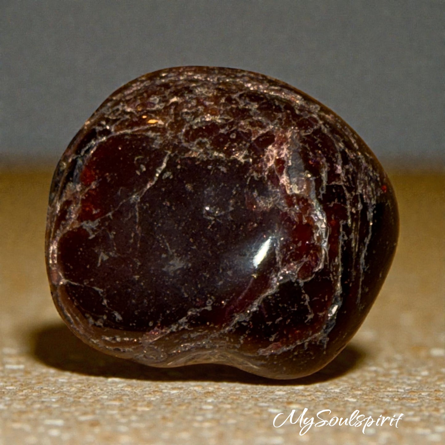 GRANAT Trommelstein 1 Stück  (Unikat)