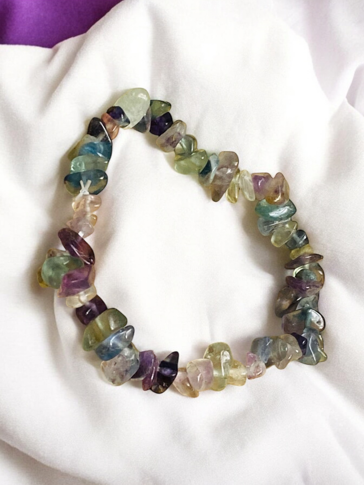 Bracelet en ruban de FLUORITE