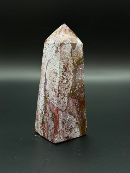 Ozean Jaspis Obelisk 10 cm 212 Gramm