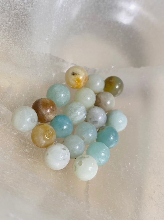 Perles Amazonite - 10 pièces