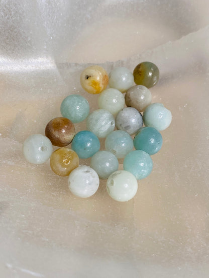 Perles Amazonite - 10 pièces