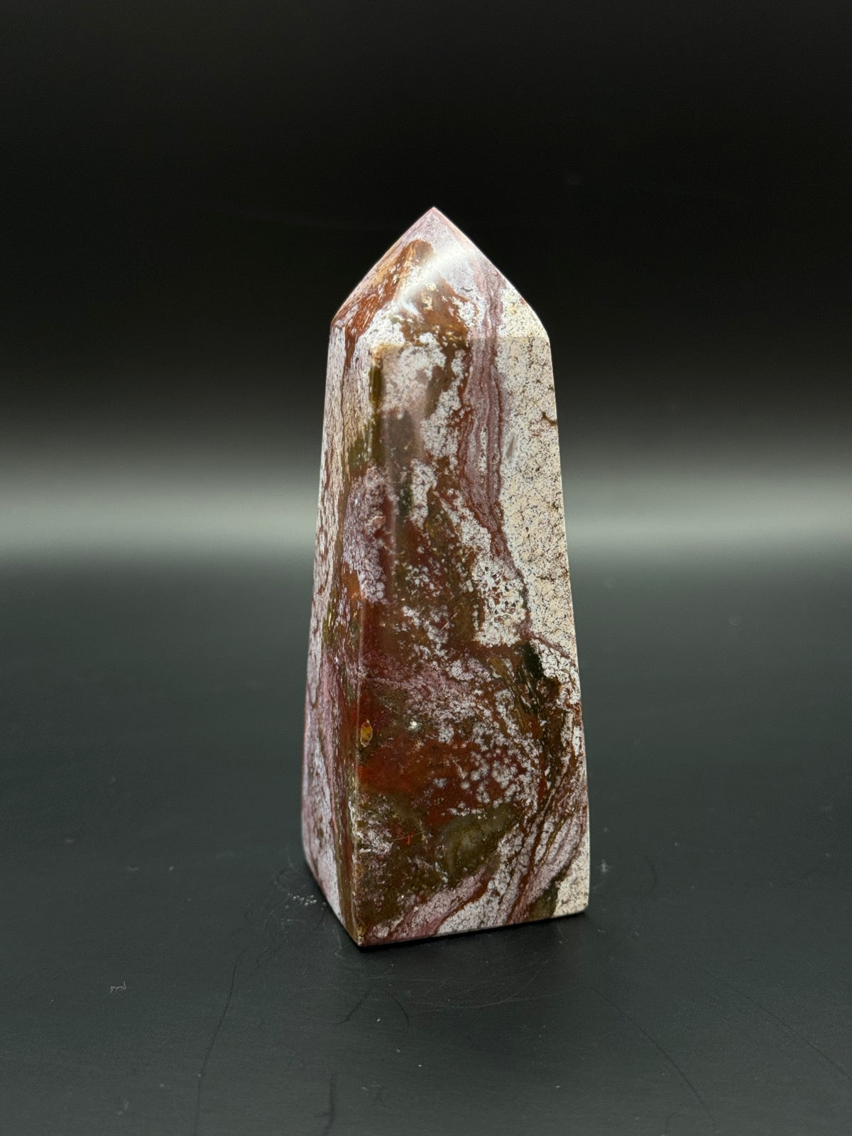 Ozean Jaspis Obelisk 10 cm 212 Gramm