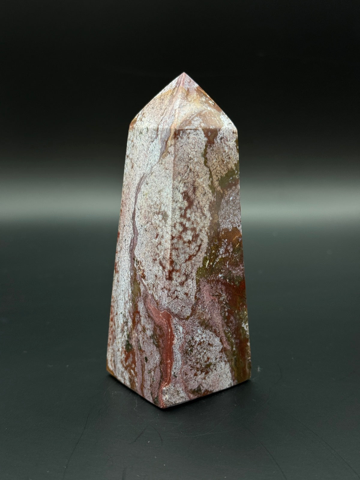 Ozean Jaspis Obelisk 10 cm 212 Gramm