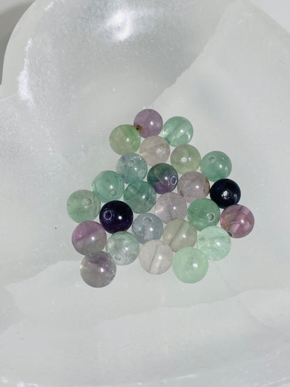 Perles de fluorite - 10 pièces