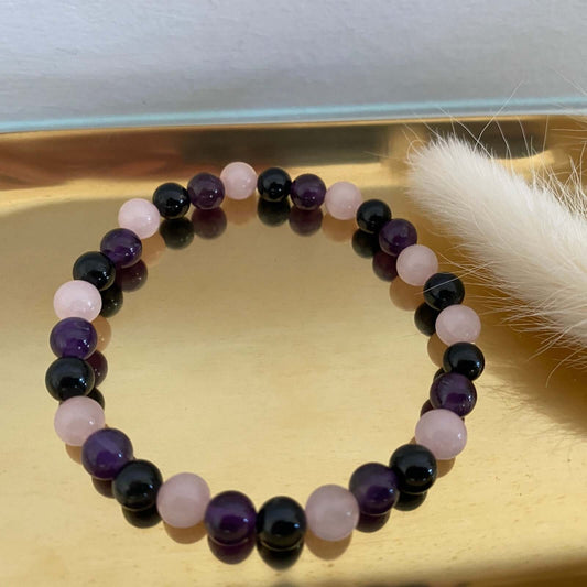 Individuelles - ARMBAND mit 6 - 8 mm Perlen handgefertigt Sonderanfertigung -Armband