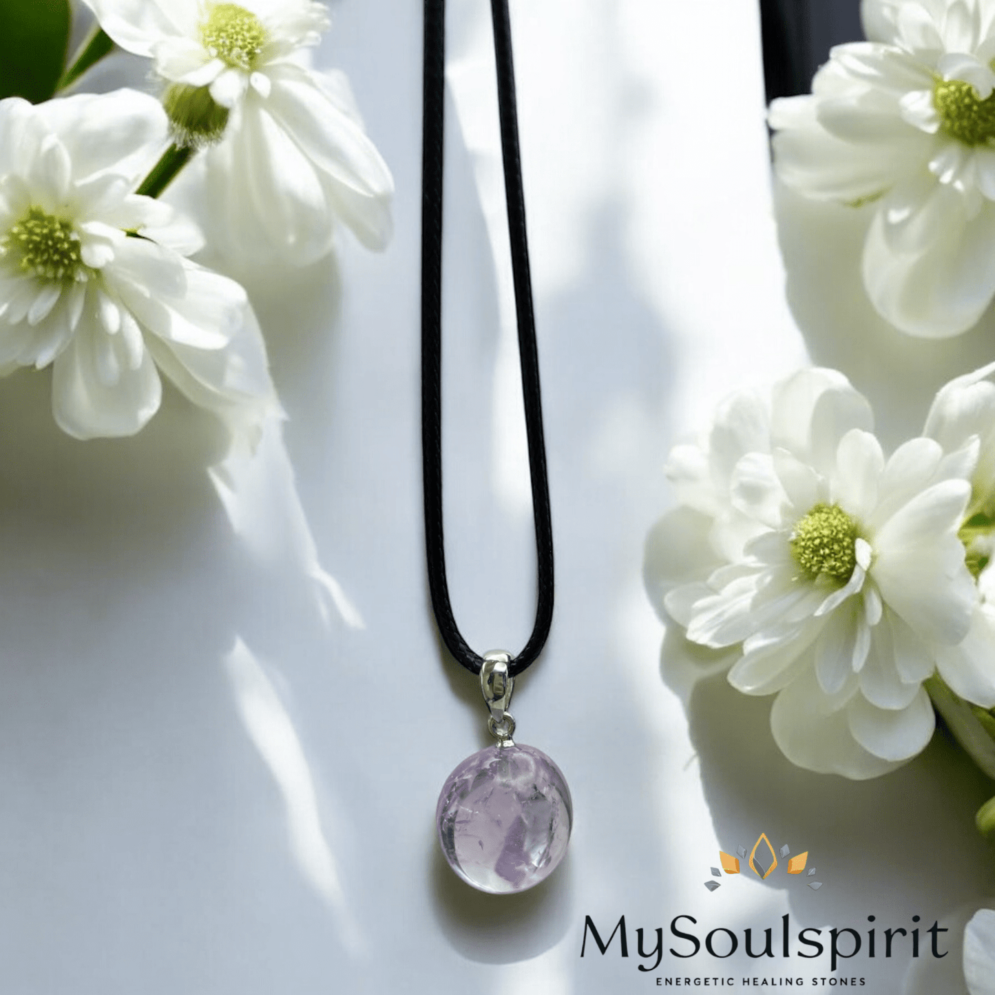 Lavendel Amethyst Kettenanhänger mit Schlaufe - Kettenanhänger