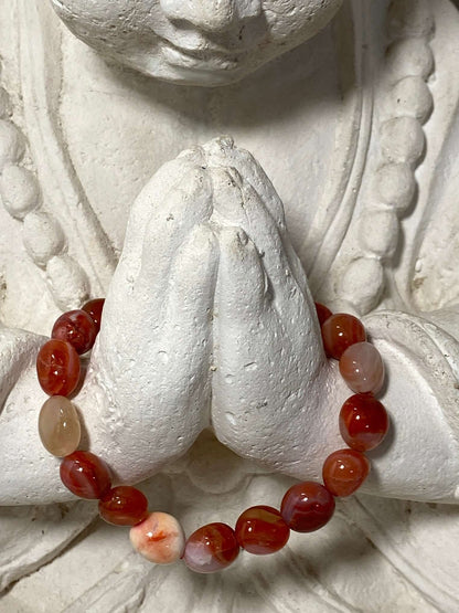 Bracelet pierre roulée CARNELIAN