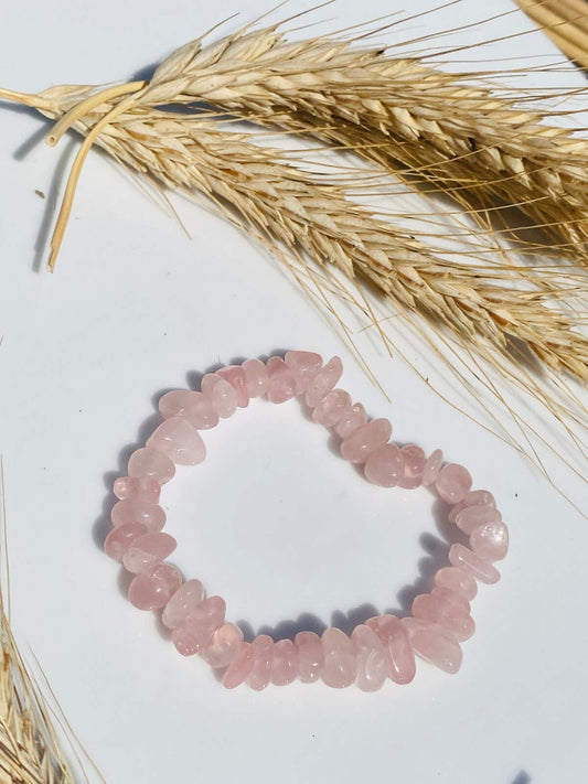 Bracelet ruban QUARTZ ROSE